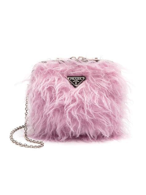 furry prada bag pink|Prada Fur Crossbody Bag .